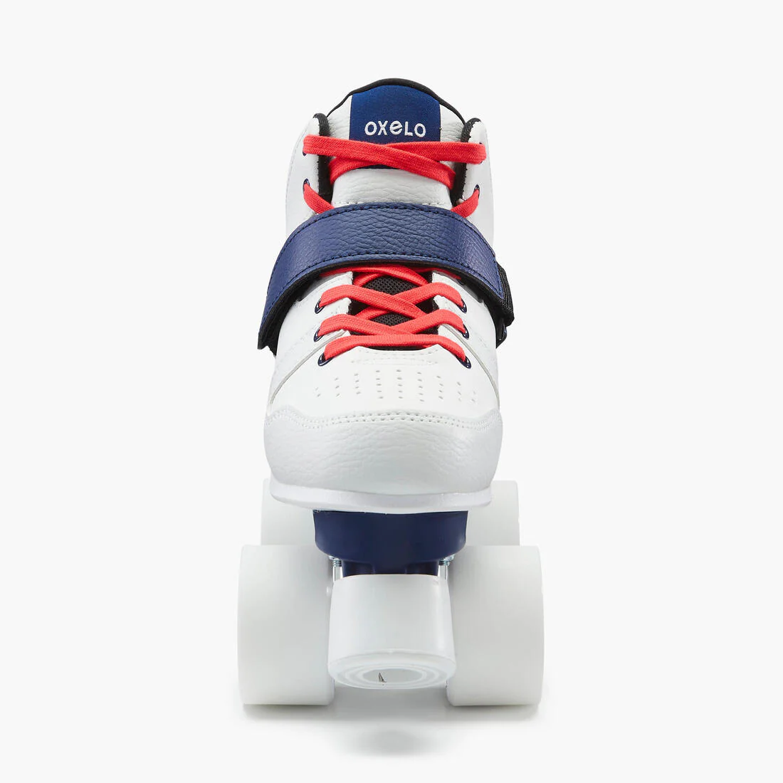 Patines 4 Ruedas Mujer y Hombre Oxelo Quad 100 Blanco
