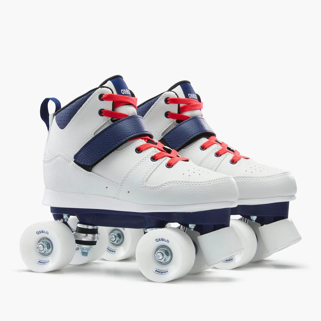 Patines 4 Ruedas Mujer y Hombre Oxelo Quad 100 Blanco - Image 3