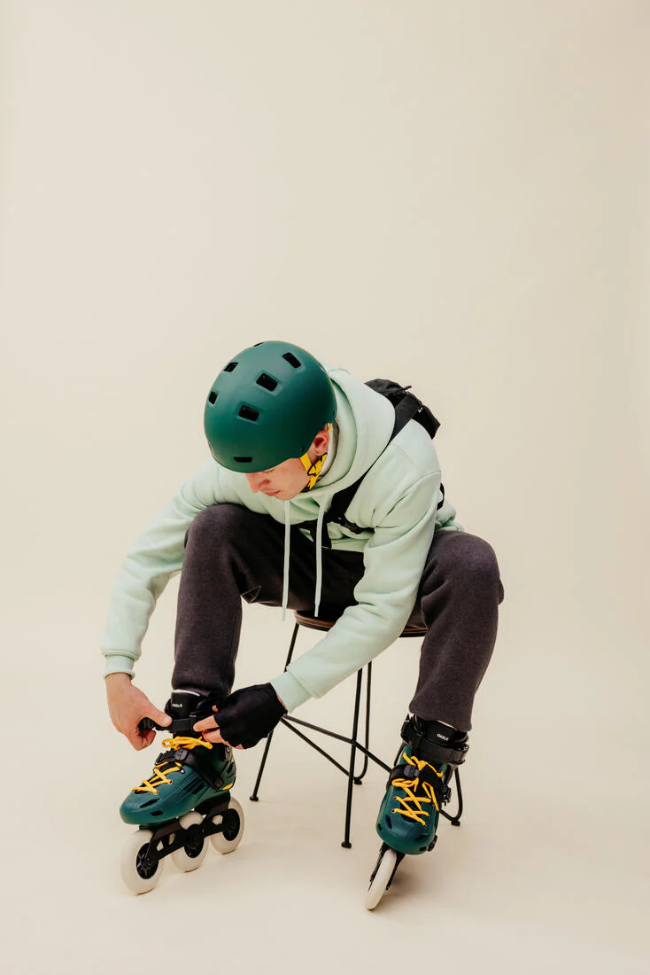 Patines Línea Adulto 3 Ruedas Freeskate Oxelo Triskate MF900 Verde - Image 12