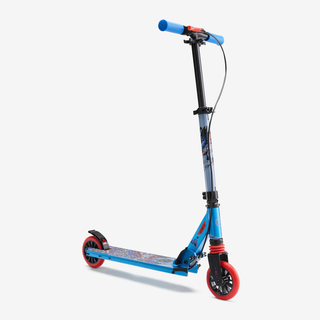 Patinete Ajustable Scooter Niños Oxelo MID5 Gris Menta con freno en manillar