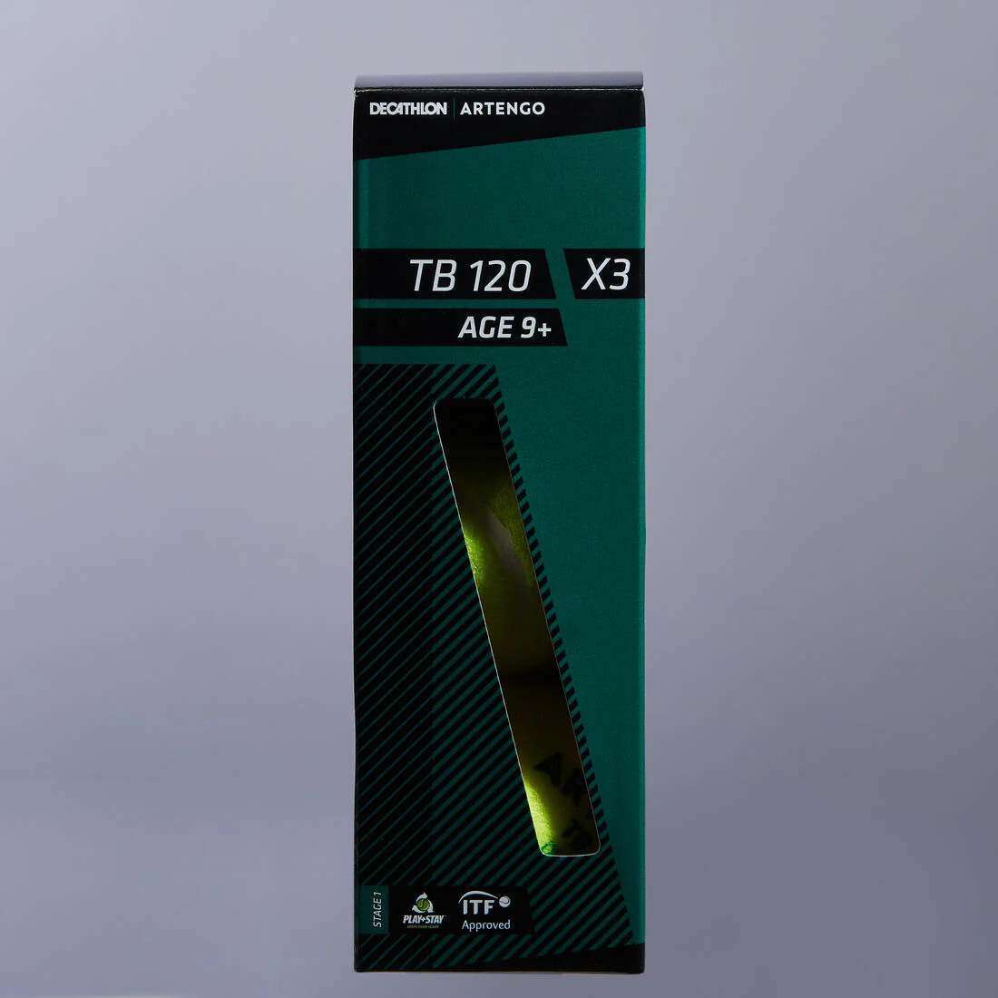 Pelota de tenis Artengo TB120 x3 punto verde - Image 3