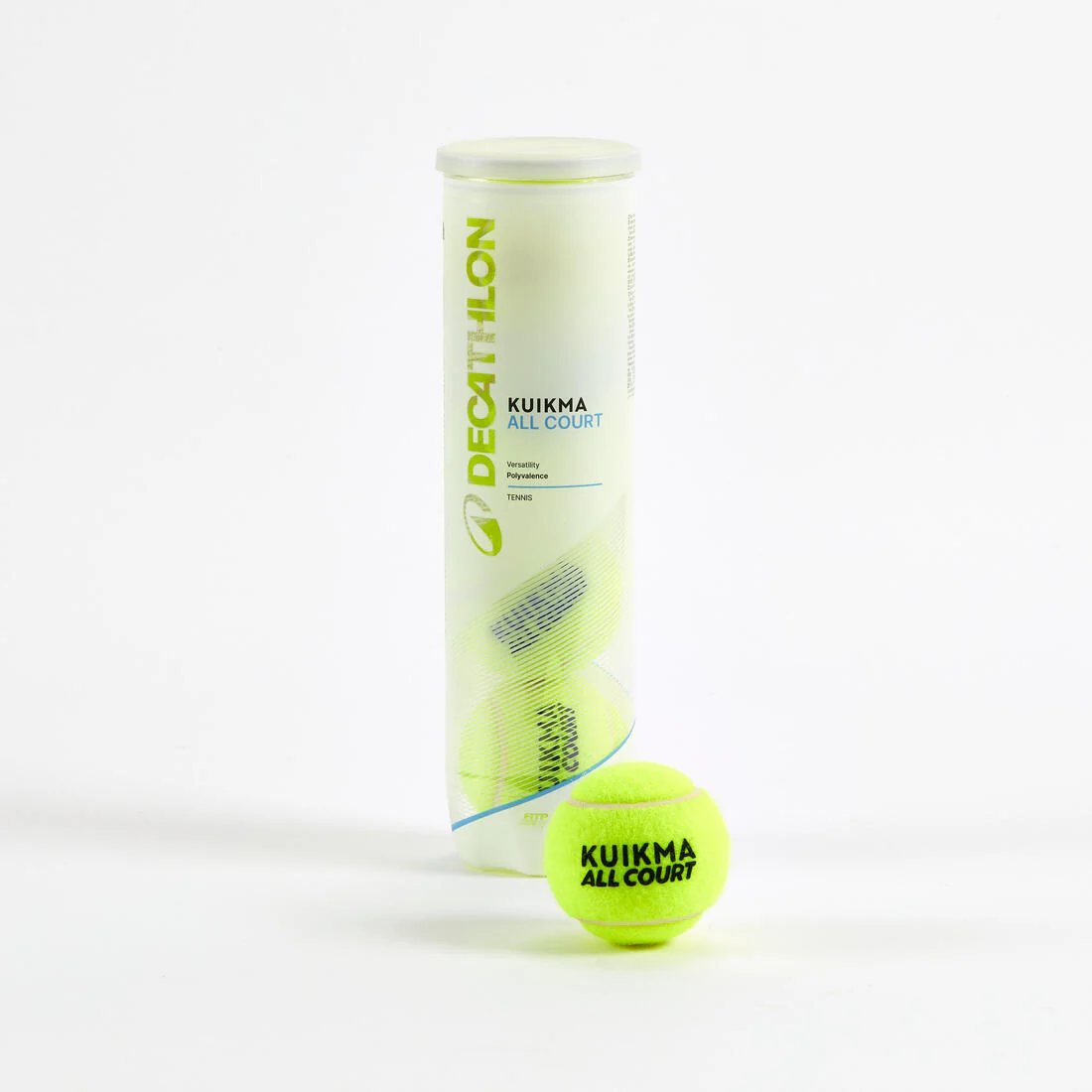 Pelota de tenis polivalente entrenamiento tubo de 4, Kuikma All Court - Image 3