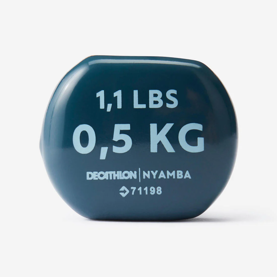Pesas 2 x 0,5 Kg de vinilo Fitness Gimnasia en casa Pilates Nyamba Azul - Image 3