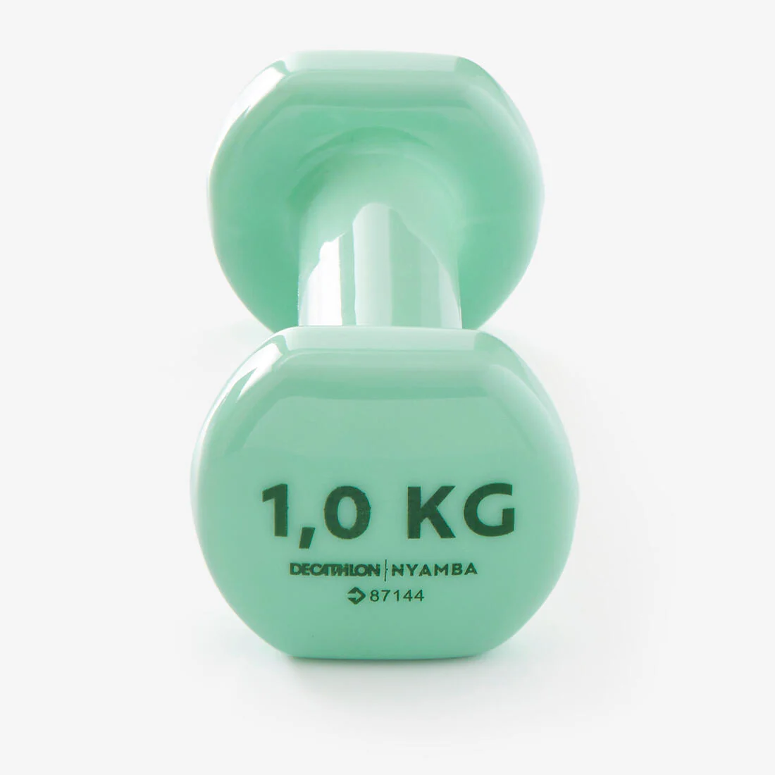 Pesas 2 x 1Kg de vinilo Fitness Gimnasia en casa Pilates Nyamba Verde - Image 2