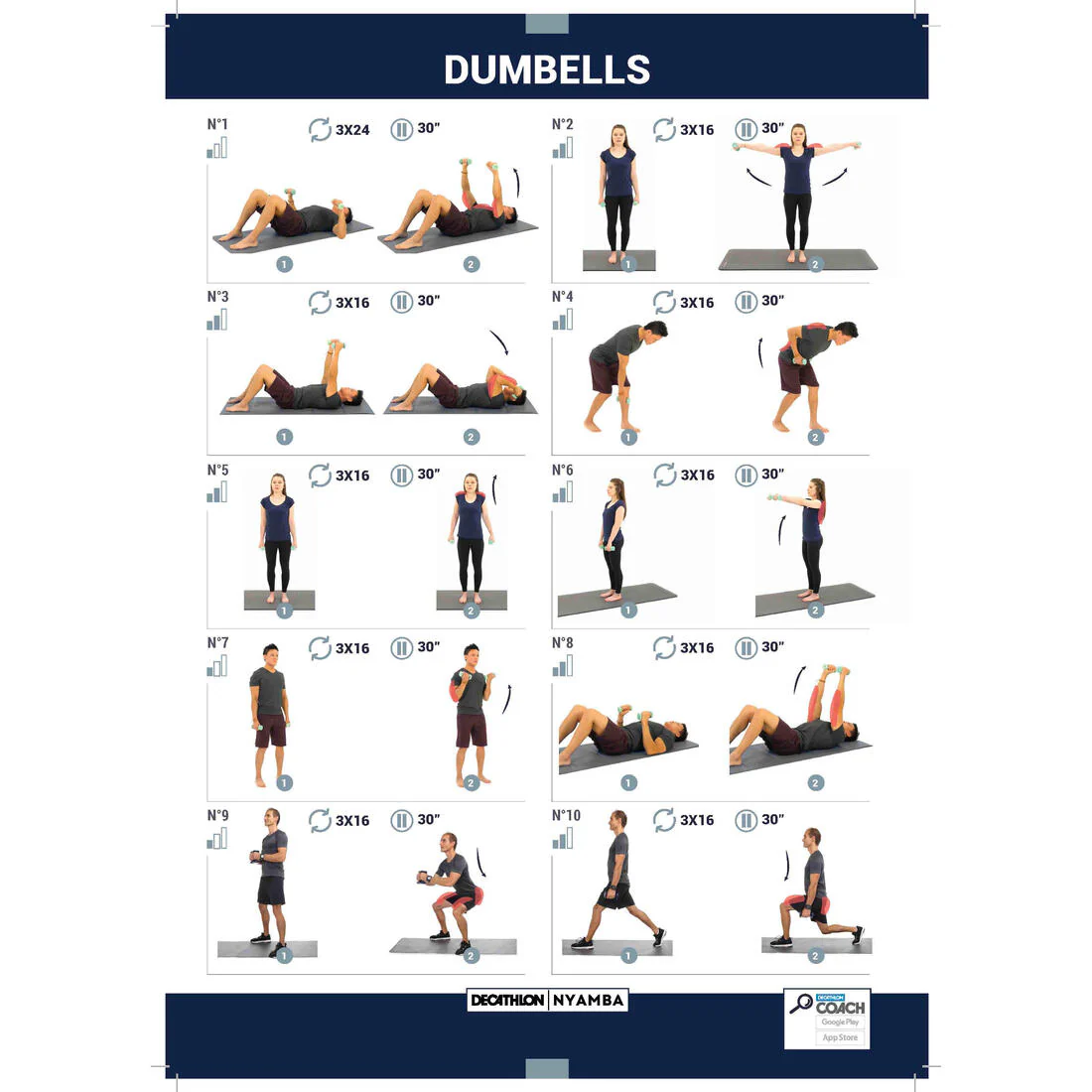 Pesas 2 x 1Kg de vinilo Fitness Gimnasia en casa Pilates Nyamba Verde - Image 4