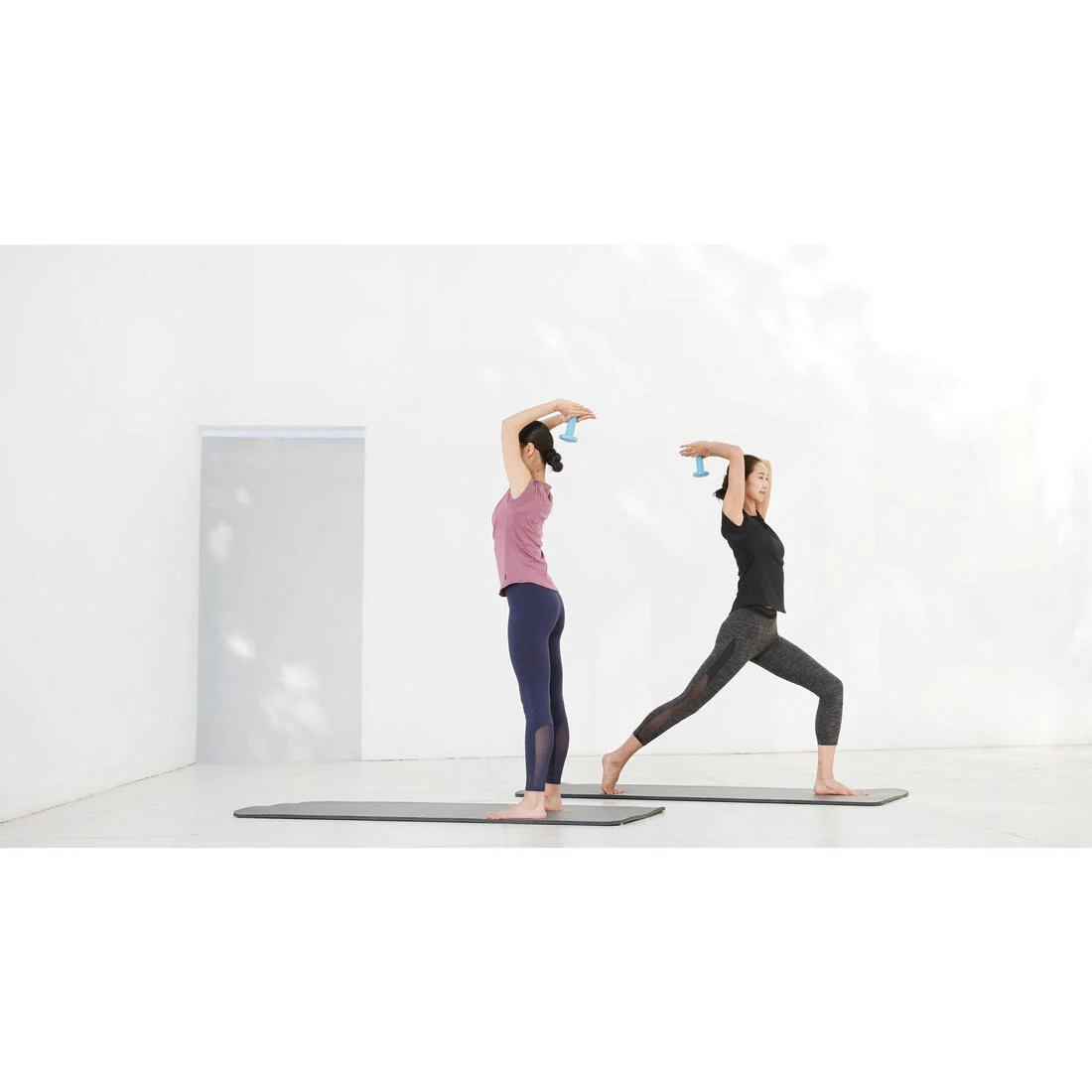 Pesas 2 x 2Kg de vinilo Fitness Gimnasia en casa Pilates Nyamba Azul Oscuro - Image 6