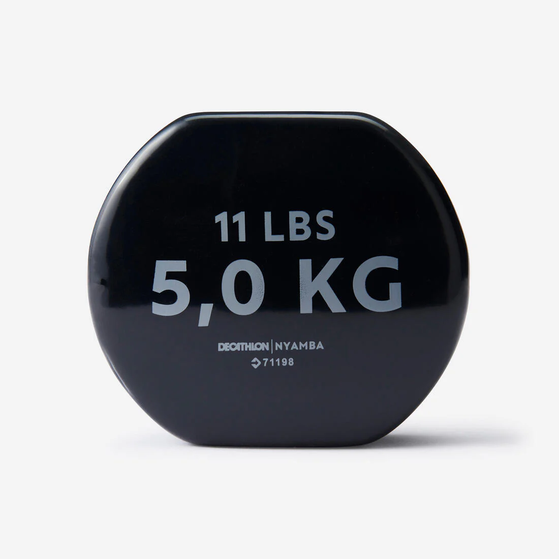 Pesas 2 x 5Kg de vinilo Fitness Gimnasia en casa Pilates Nyamba Negro - Image 2