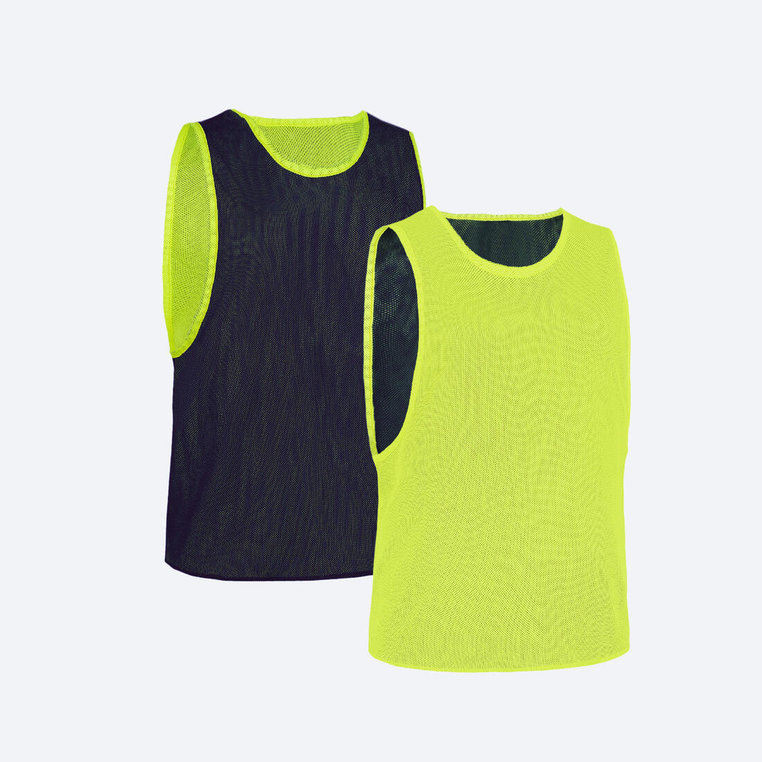 Peto Fútbol Reversible adulto amarillo azul - Image 3