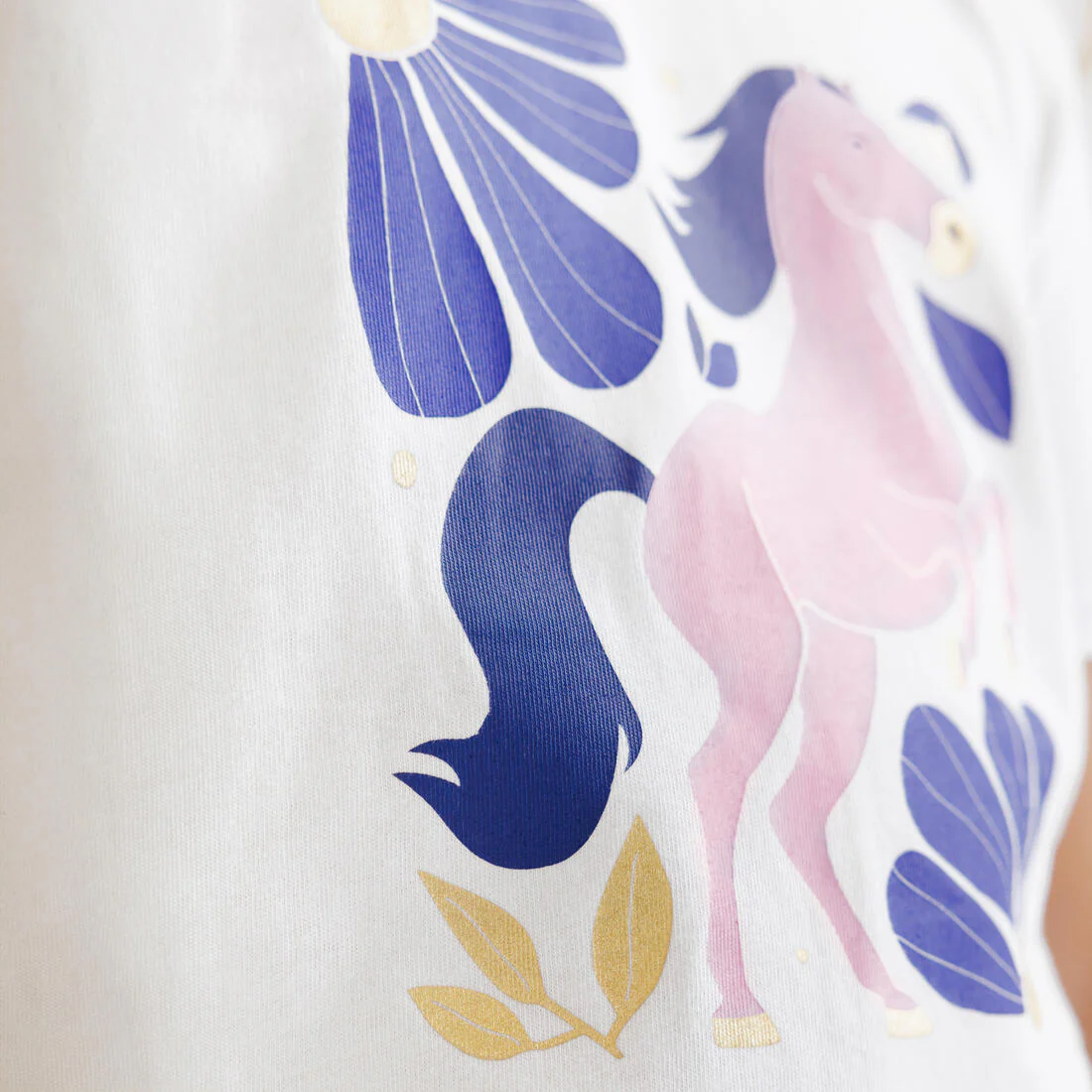 Polo Equitación Magic Niños Blanco Estampado Manga Corta - Image 8