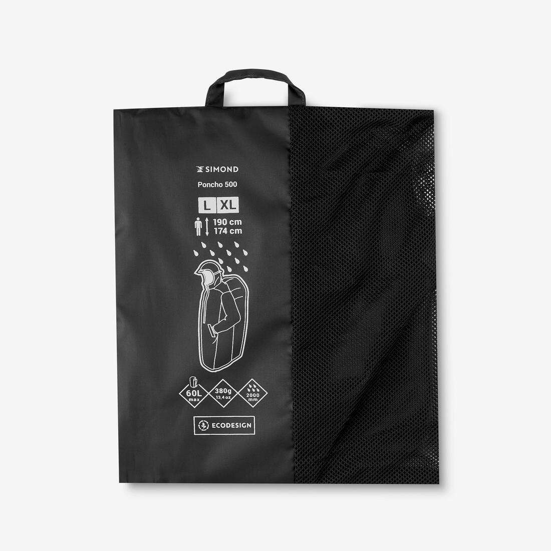 Poncho impermeable de montaña y trekking 60L Forclaz MT500 - Image 8