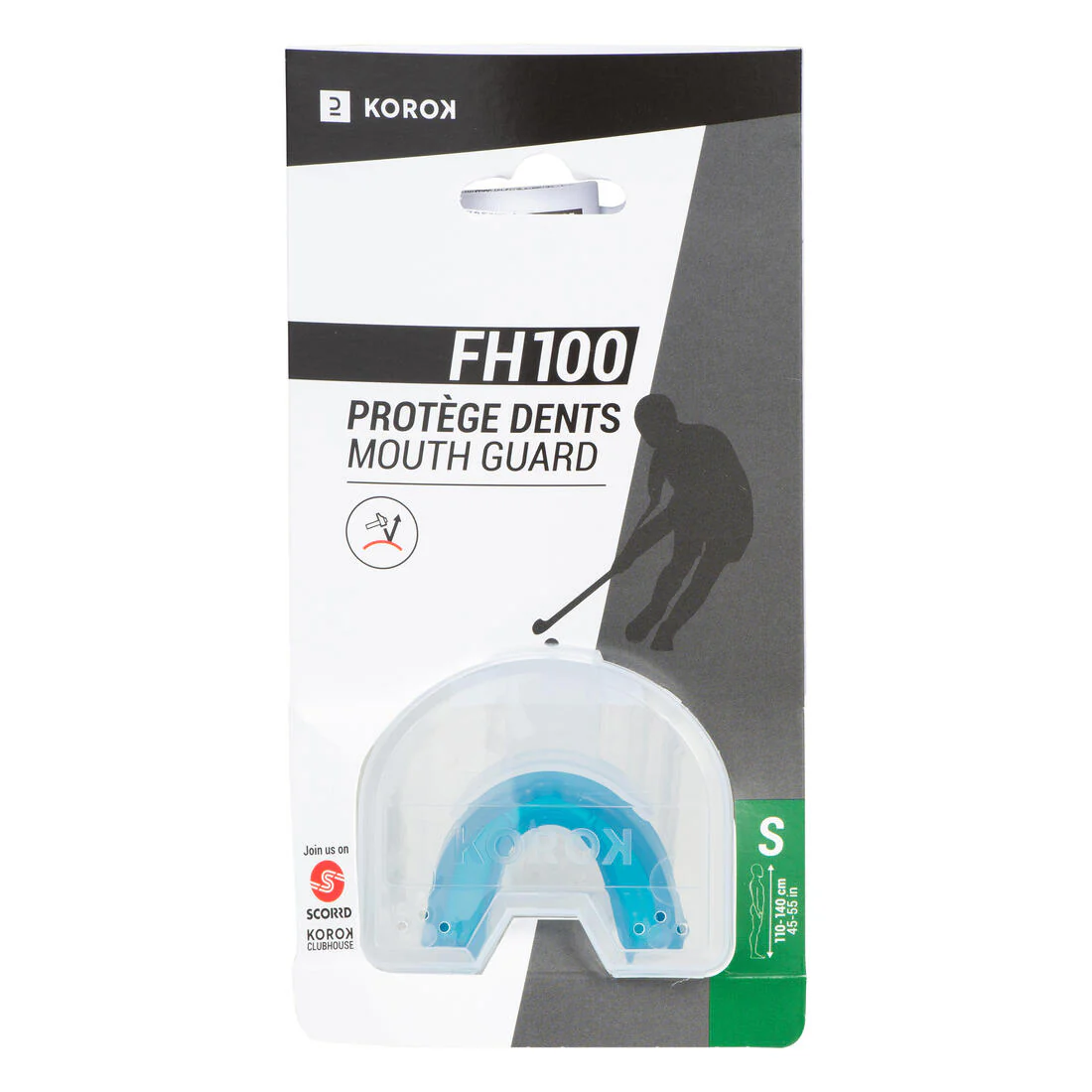 Protector Bucal Hockey Hierba Niños Korok FH100 azul - Image 9