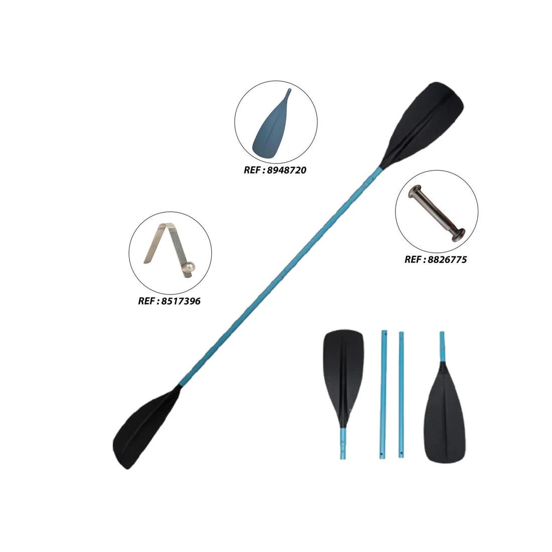 Remo Kayak 100 Azul 4 Partes 215 cm - Image 5