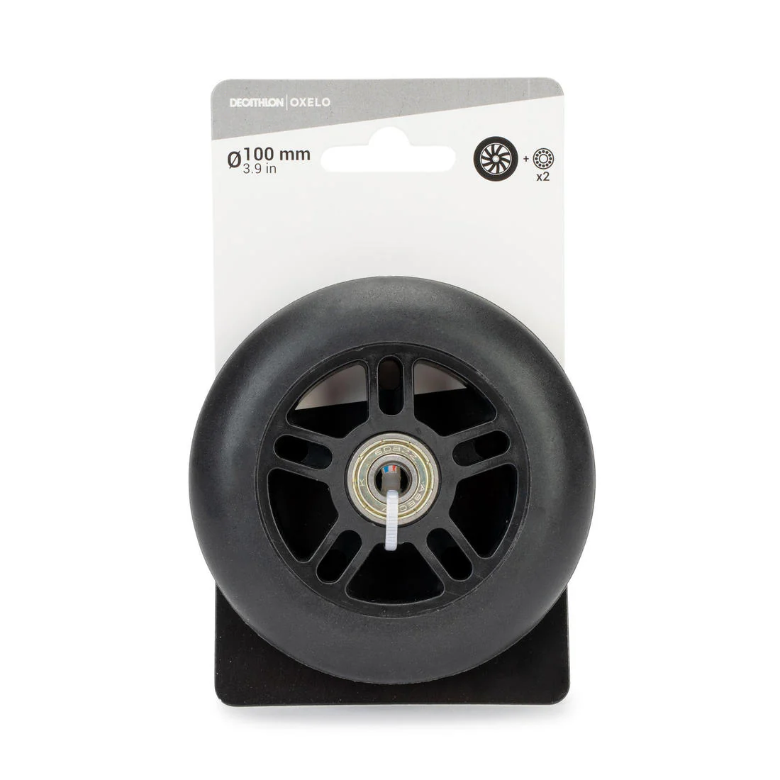 RUEDA DE PATINETE 100 MM NEGRO CON RODAMIENTOS - Image 3