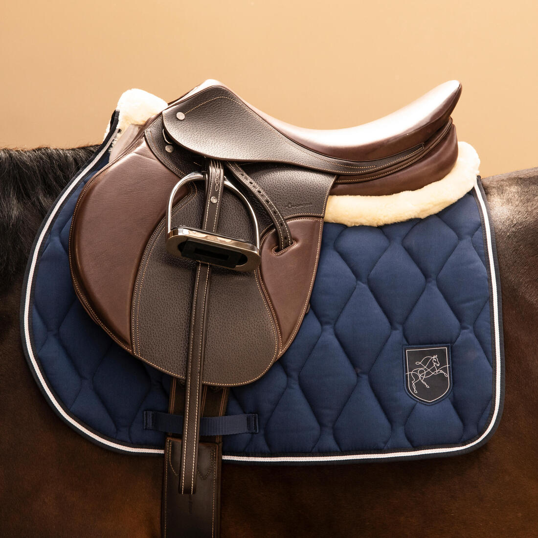 Salvacruz Equitación Fouganza POLYGEL caballo y poni beis de lana y gel - Image 4