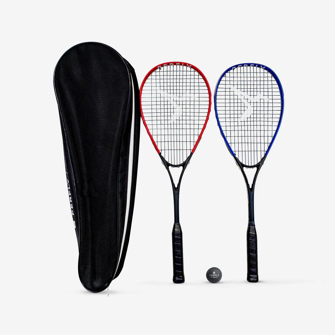 SET DE RAQUETAS DE SQUASH WALLBREAKER 165 CLUB (2 raquetas/1 pelota de punto rojo)