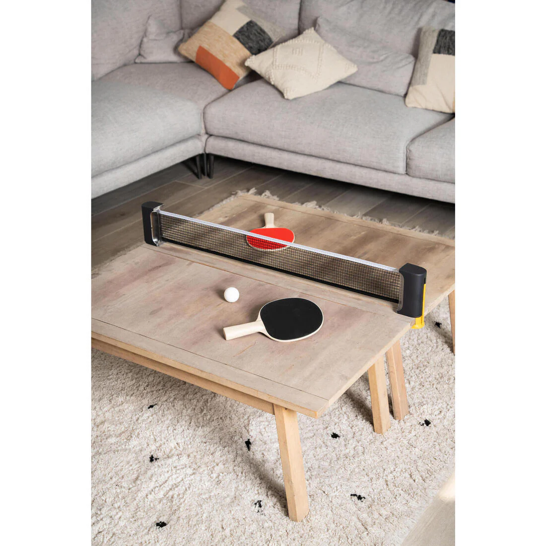 Set red de ping-pong Rollnet para superficies pequeñas + 2 raquetas PPR100 + 2 pelotas - Image 15