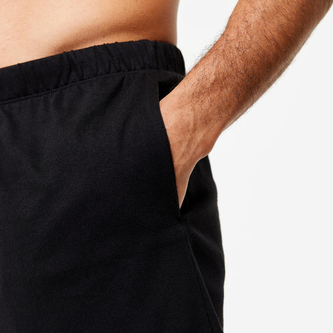 Short fitness pantalón corto chándal regular Hombre Domyos 100 negro - Image 5