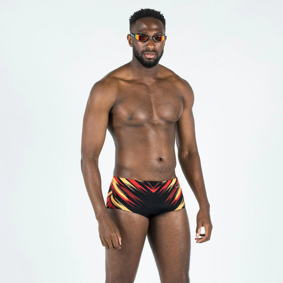 Slip Natación 900 Hombre Negro-Rojo Blast - Image 2