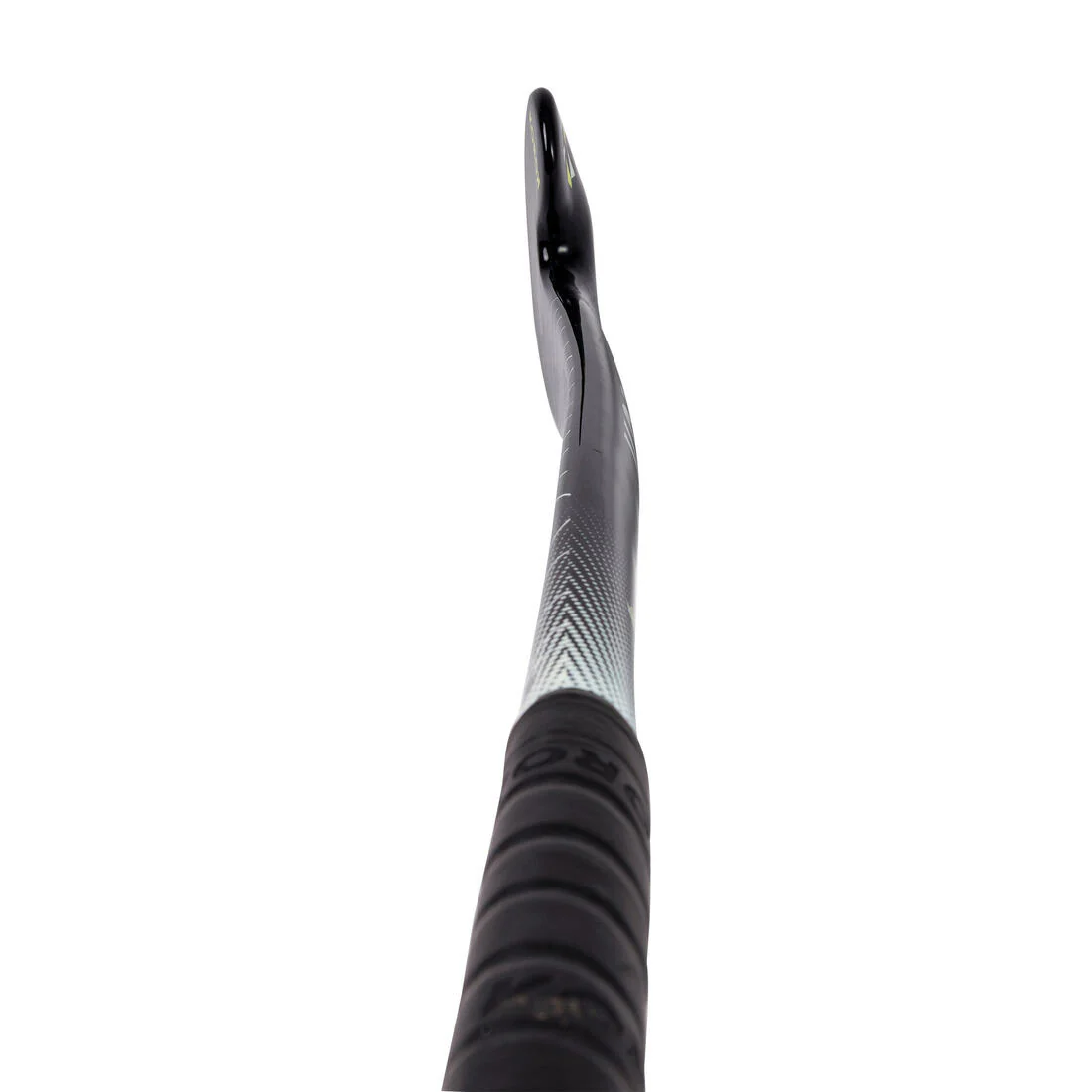 Stick de hockey sobre hierba adulto iniciación fibra de vidrio midbow FH100 negro blanco - Image 11