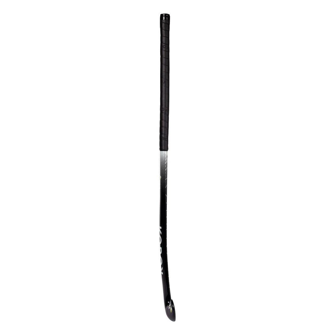 Stick de hockey sobre hierba adulto iniciación fibra de vidrio midbow FH100 negro blanco - Image 7