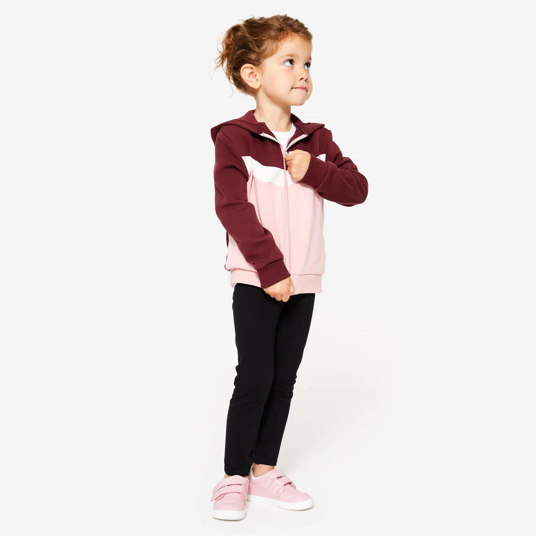Sudadera Bebé Rosa-Violeta-Beis Básica Cremallera - Image 2