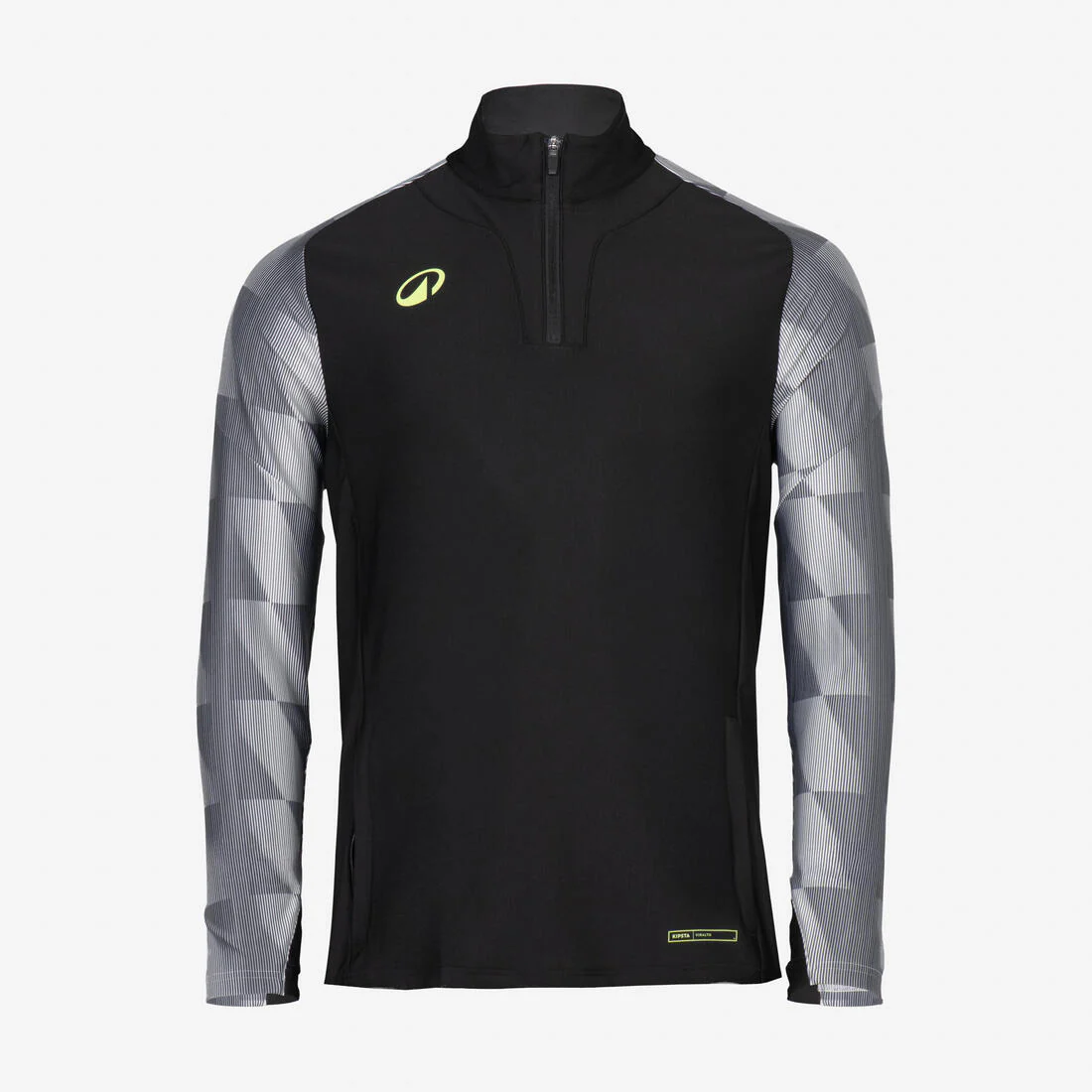 SUDADERA DE ADULTO 1/2 CREMALLERA VIRALTO WAVE NEGRO, AMARILLO FLUO - Image 4