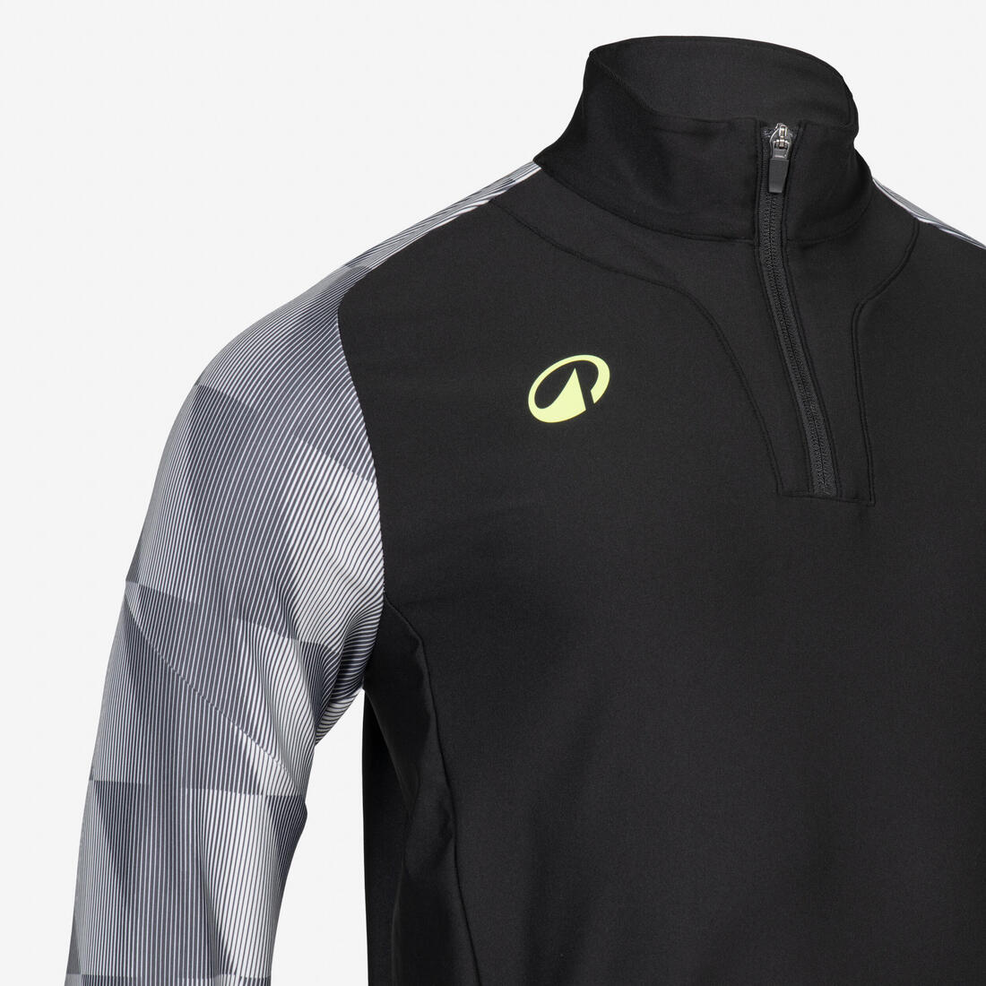 SUDADERA DE ADULTO 1/2 CREMALLERA VIRALTO WAVE NEGRO, AMARILLO FLUO - Image 6