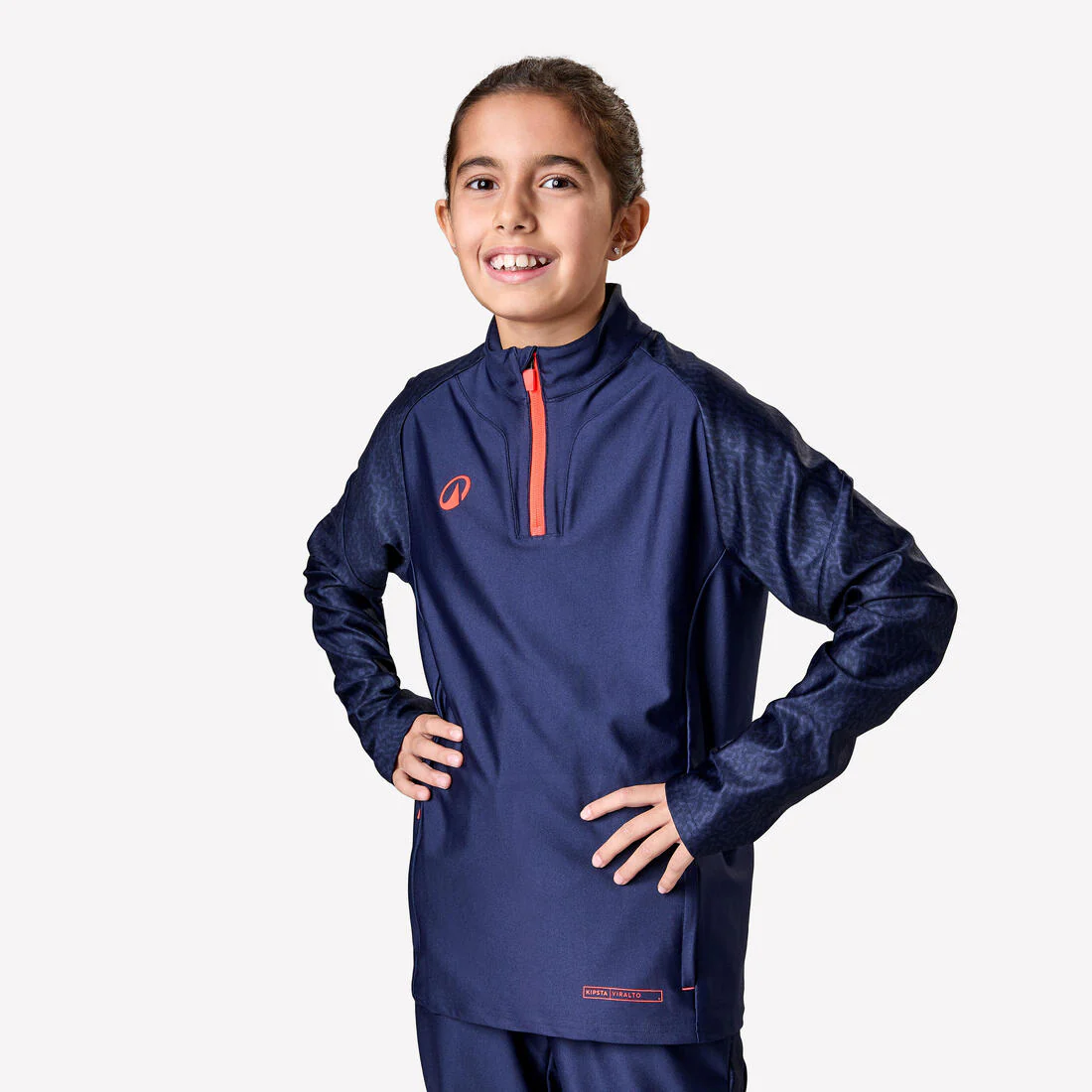 Sudadera de fútbol niño 1/2 cremallera zip Viralto JR Roarr Marino y - Image 3