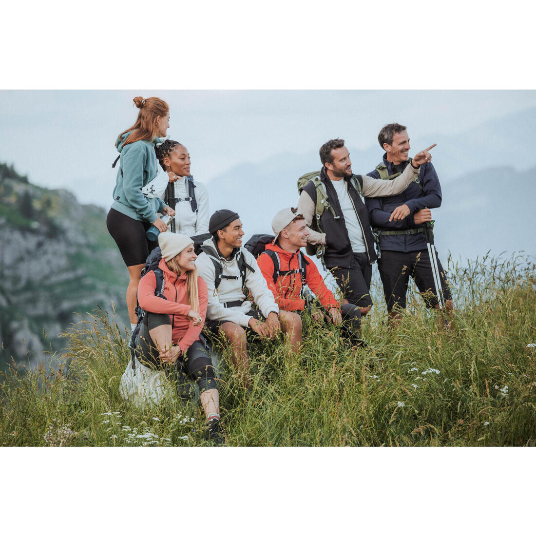 Sudadera polar de montaña y trekking con capucha Mujer Quechua MH100 Hoodie - Image 11
