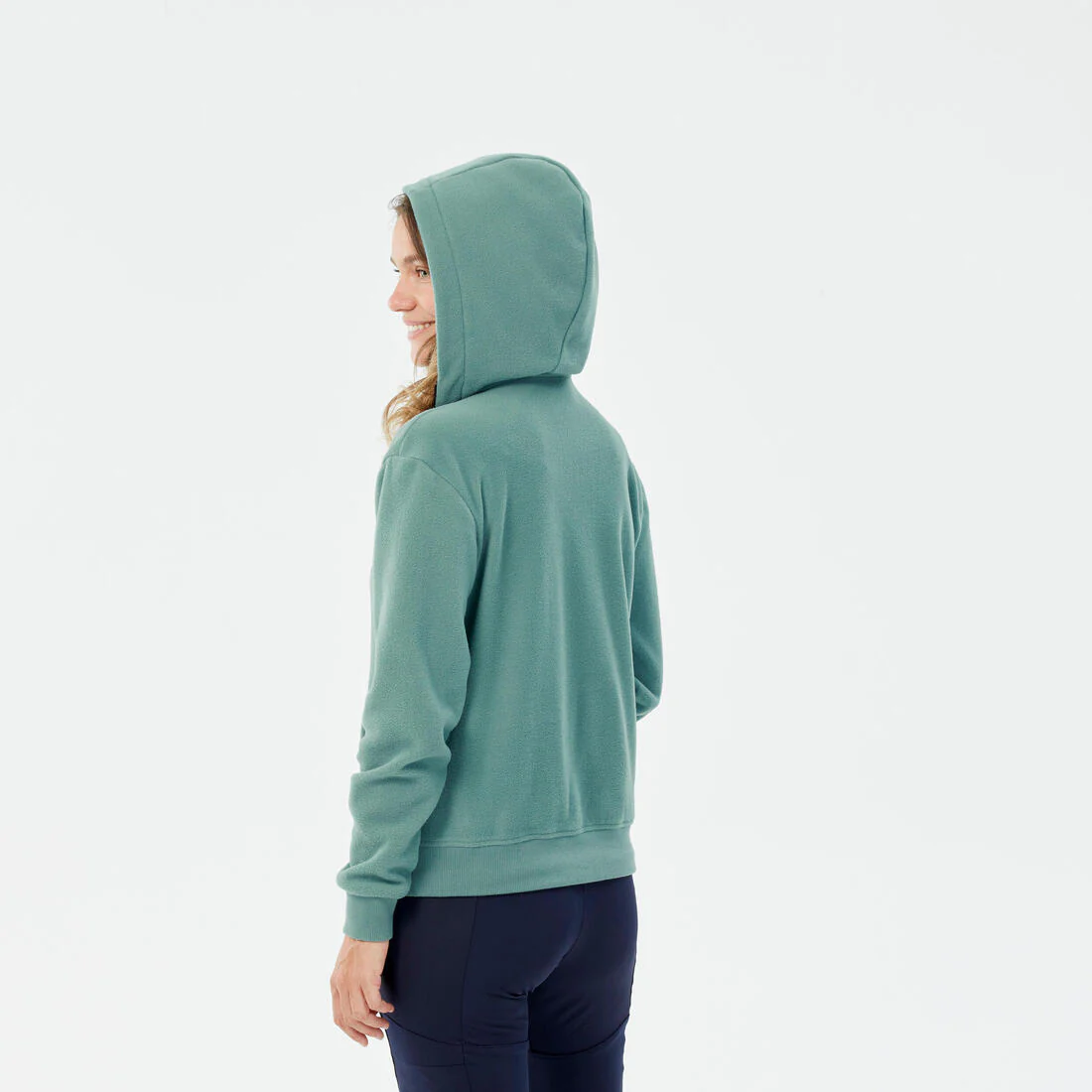 Sudadera polar de montaña y trekking con capucha Mujer Quechua MH100 Hoodie - Image 2