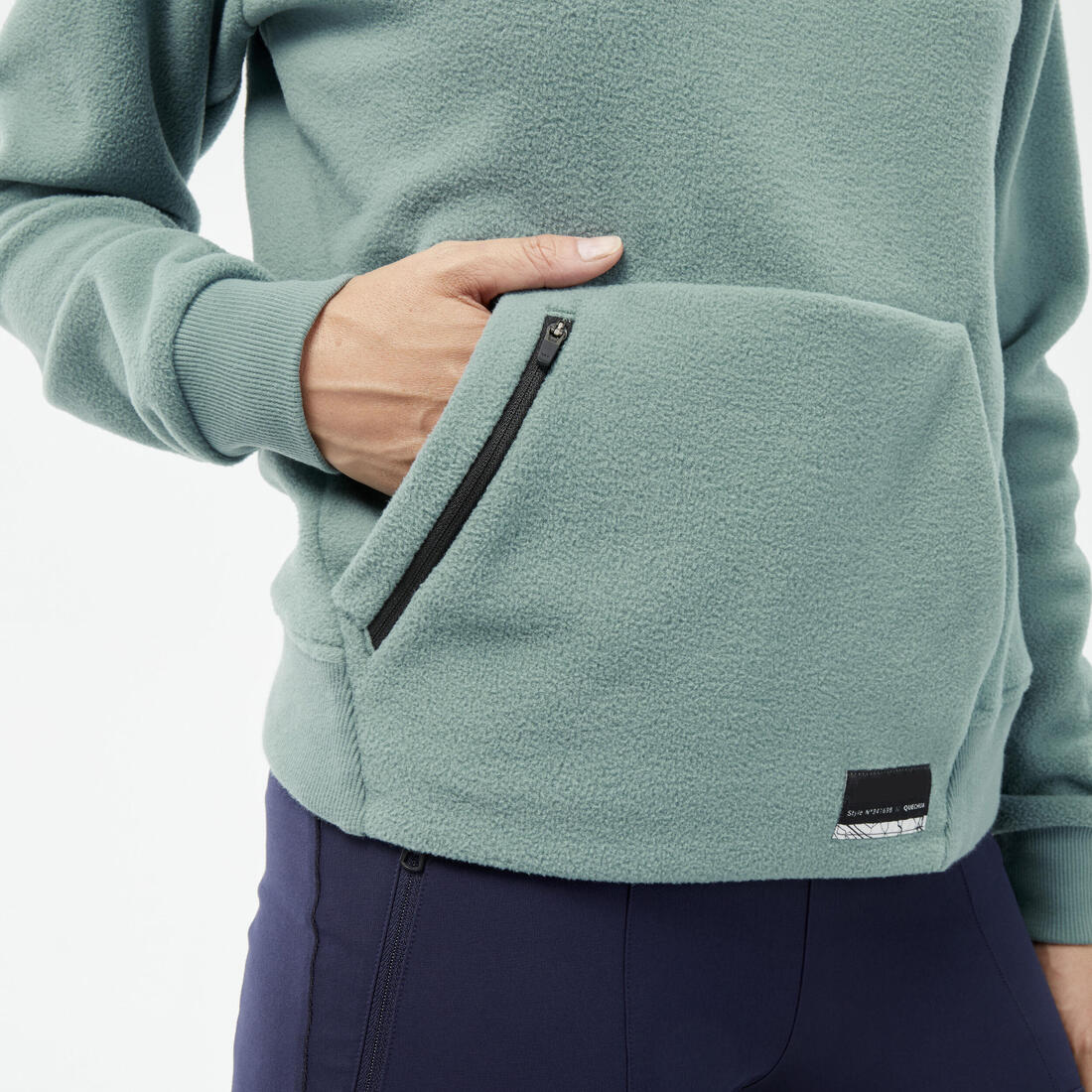 Sudadera polar de montaña y trekking con capucha Mujer Quechua MH100 Hoodie - Image 4