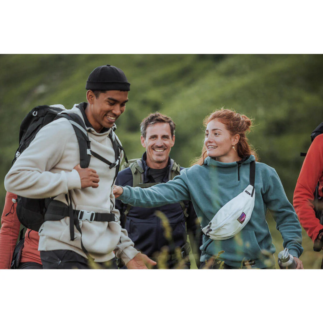 Sudadera polar de montaña y trekking con capucha Mujer Quechua MH100 Hoodie - Image 8