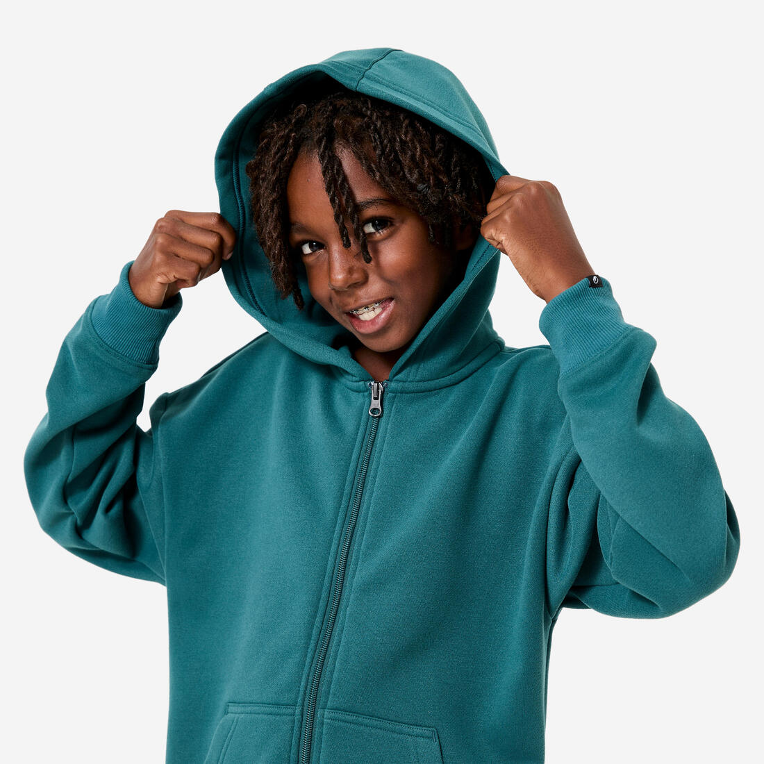 Sudadera Verde Oscuro Holgada Cremallera Capucha - Image 5