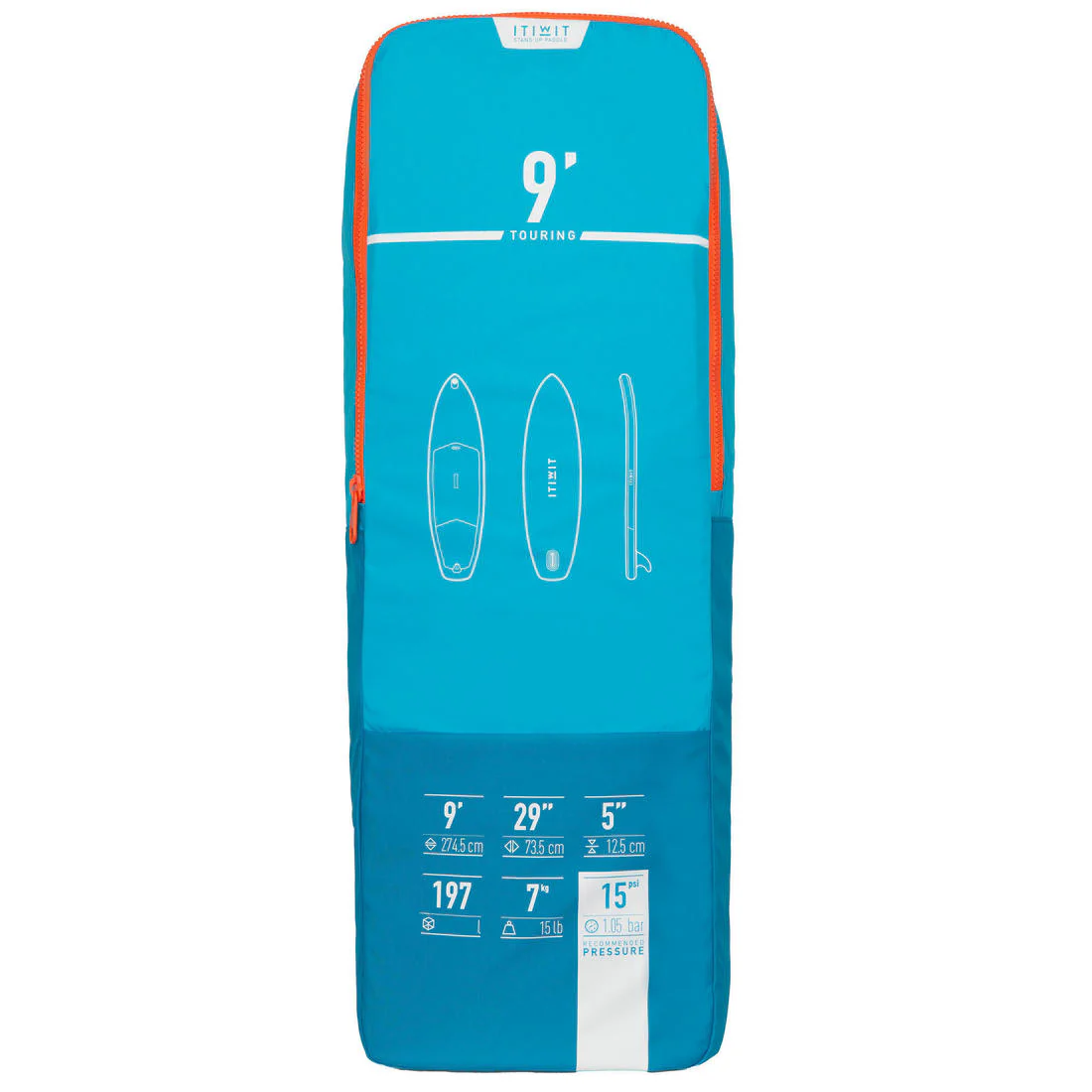 Tabla paddle surf hinchable Itiwit iniciación 9´ azul 275x74x13 cm - Image 18