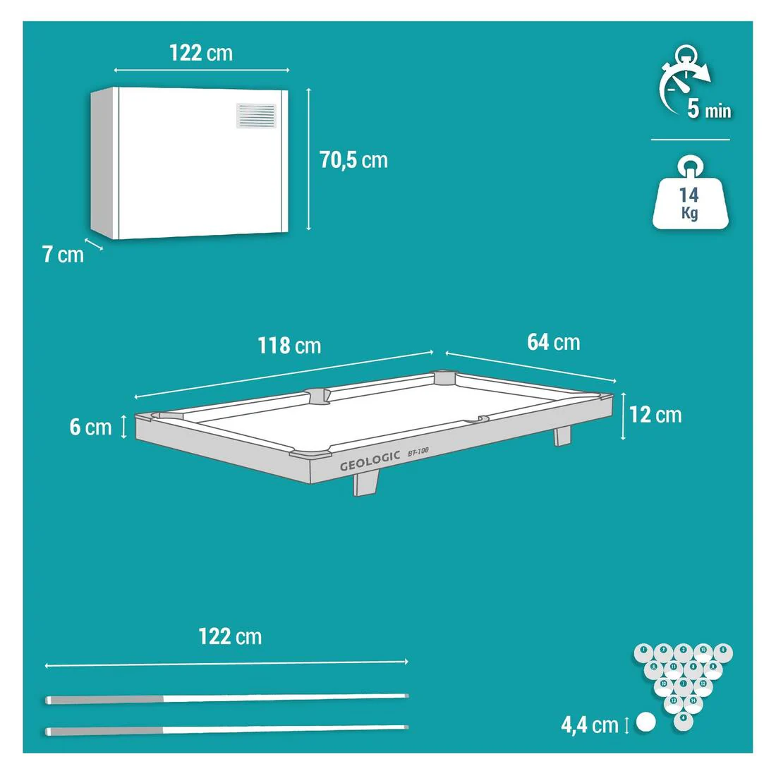 Tablero de billar BT 100 US - Image 3