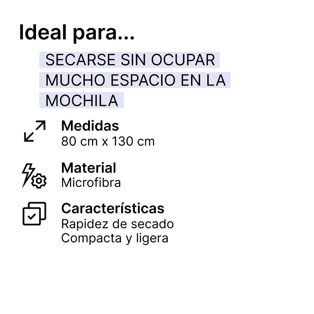 Toalla microfibra talla L 80x130 cm - Image 12