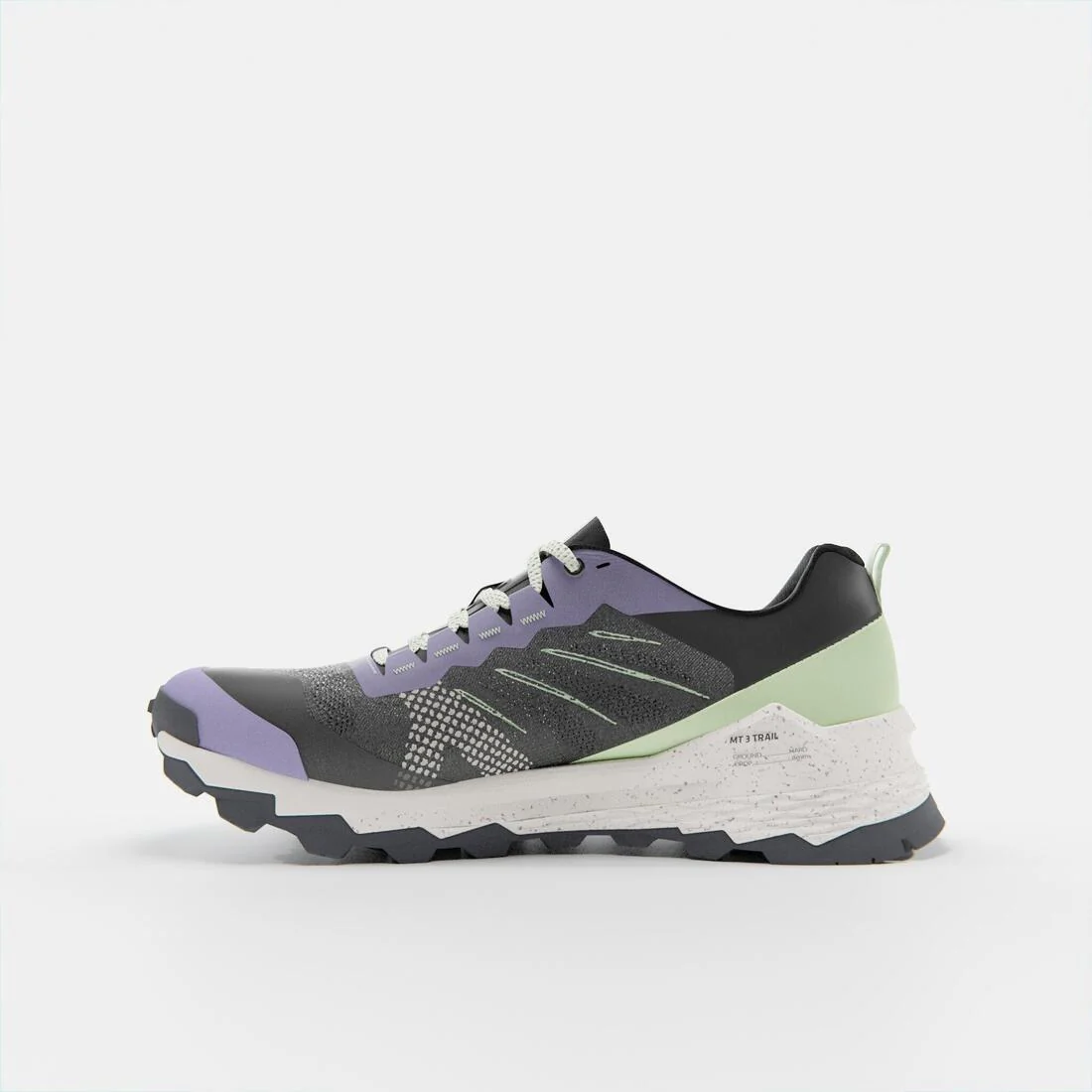 Zapatillas de running trail mujer, Kiprun MT3, negro ahumado - Image 3
