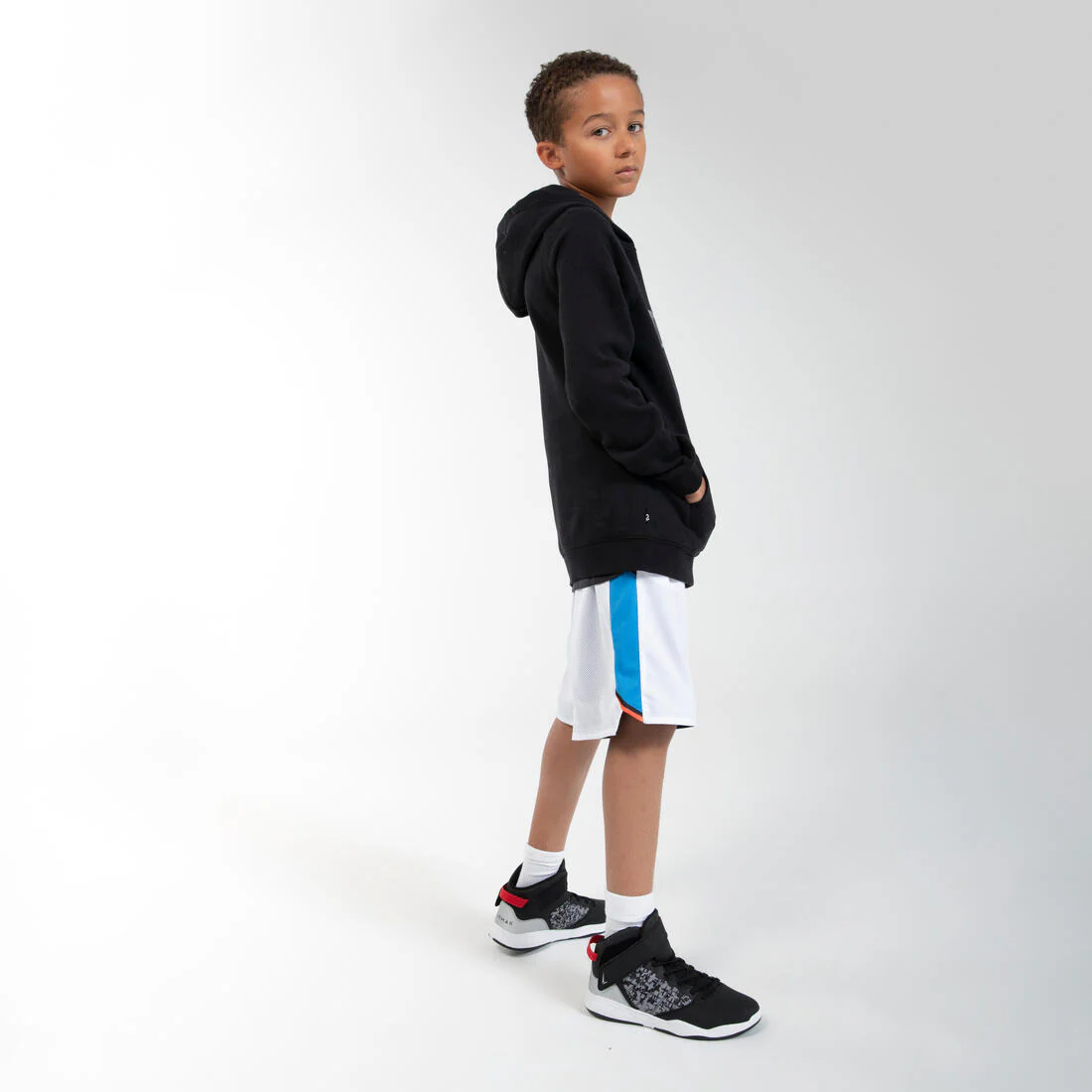 Zapatillas de baloncesto velcro Niños Tarmak Easy SE100 negras - Image 8