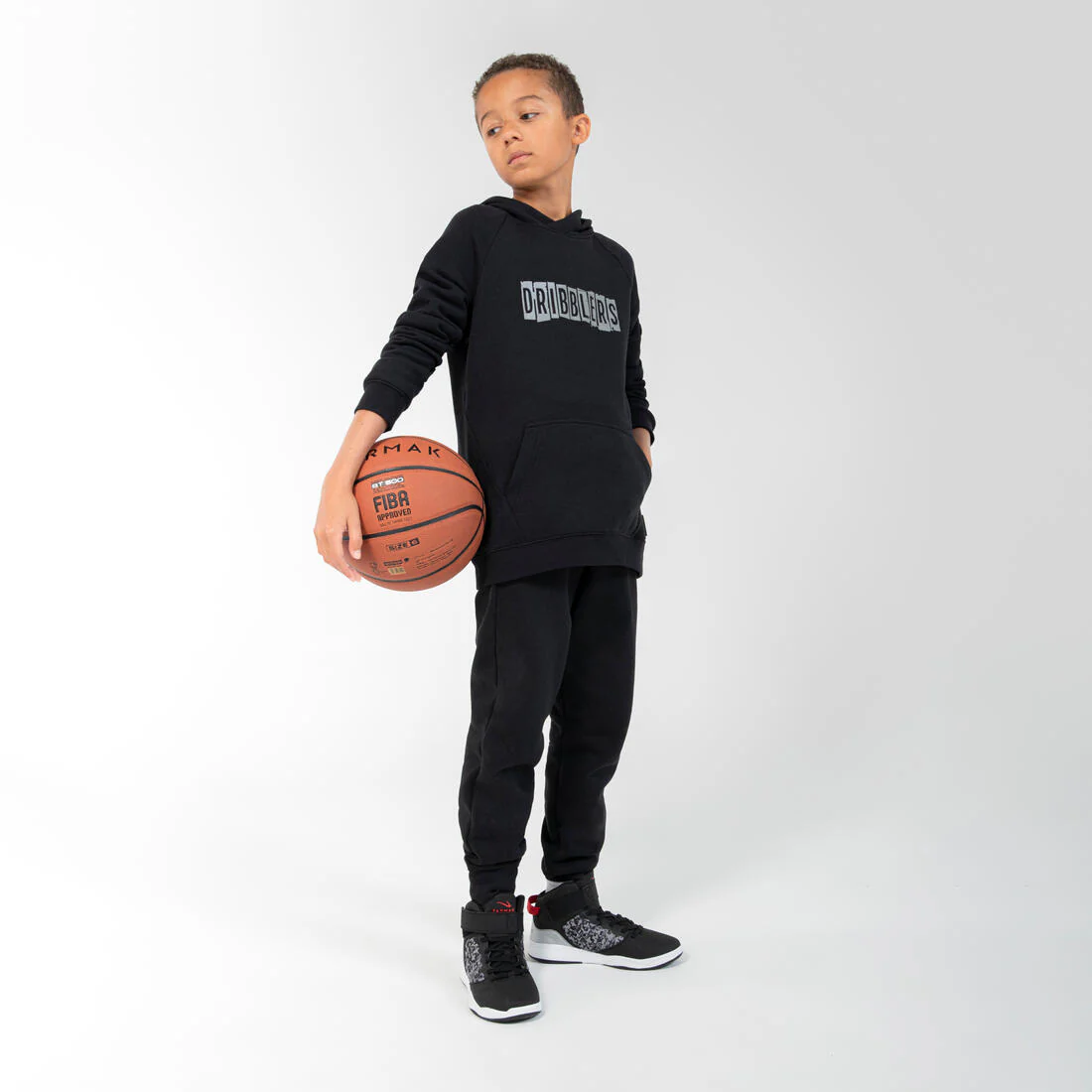 Zapatillas de baloncesto velcro Niños Tarmak Easy SE100 negras - Image 9