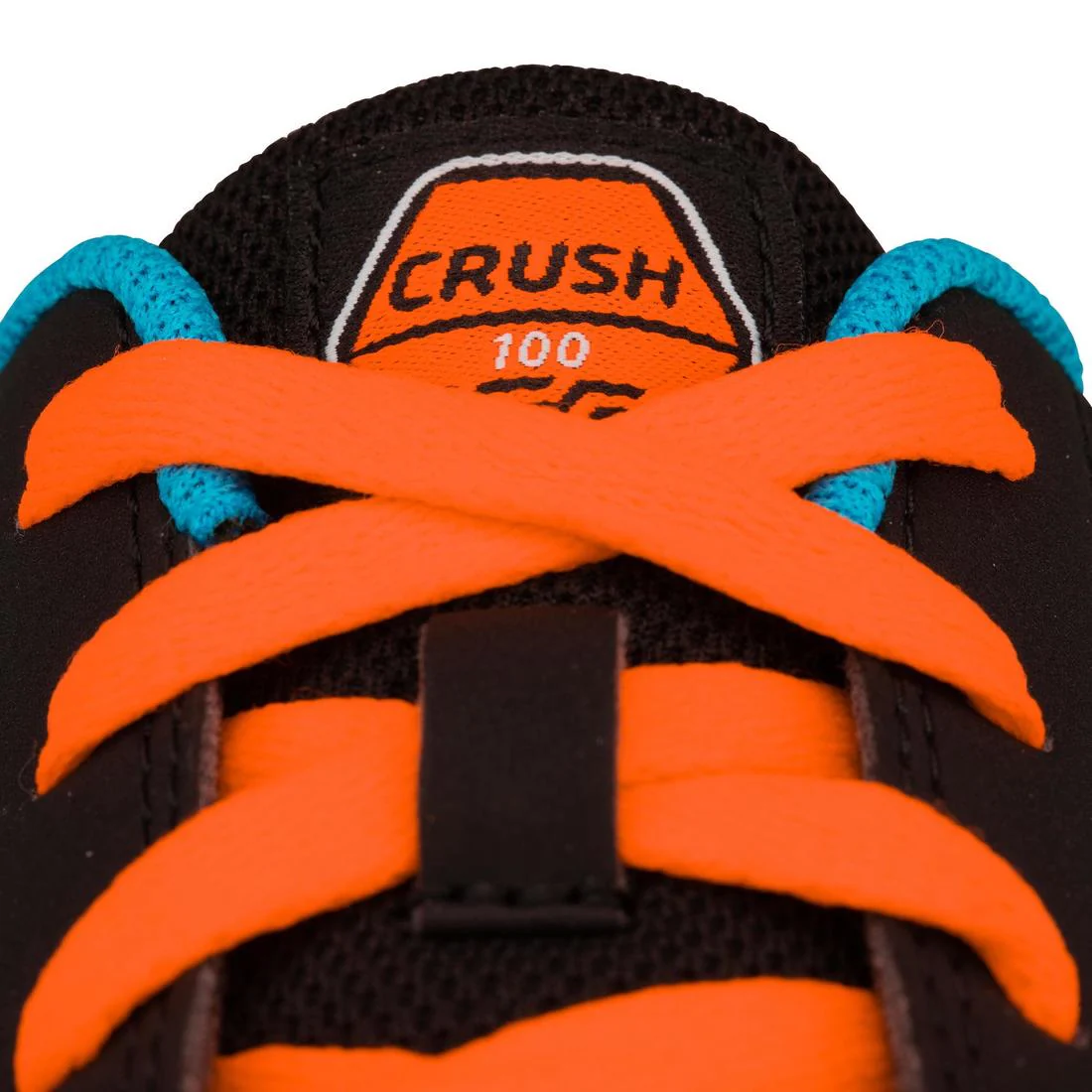 Zapatillas de skate resistentes Niños Oxelo Crush 100 Negro naranja - Image 9