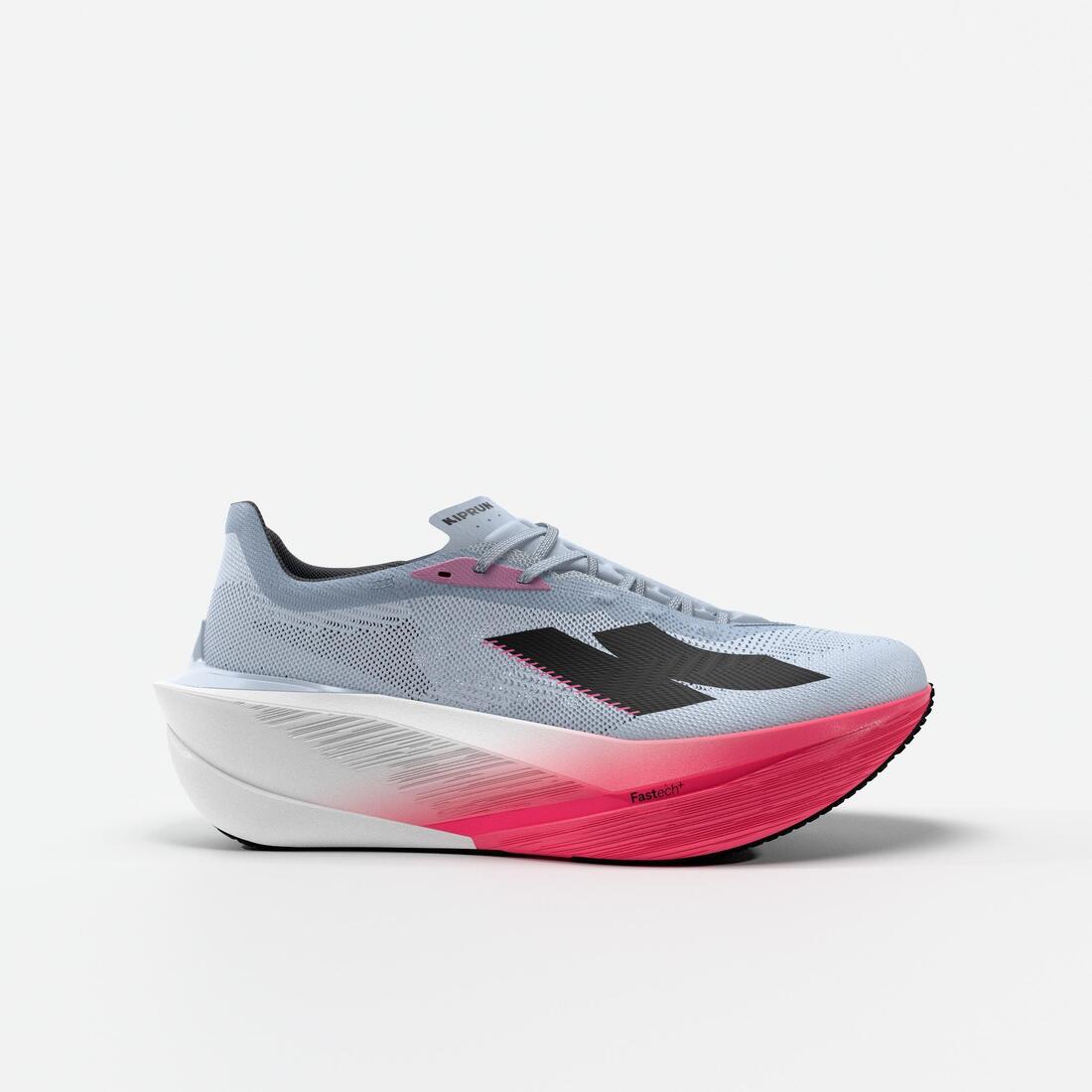Zapatillas Running asfalto Kiprun Kipstorm Tempo Hombre - gris y rosa flúor
